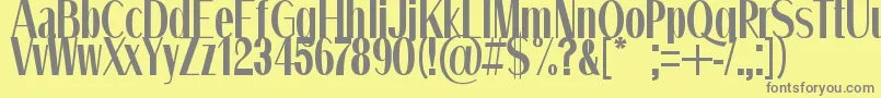 QuietStreets Font – Gray Fonts on Yellow Background