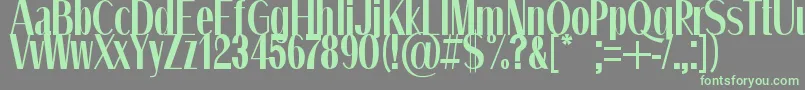 QuietStreets Font – Green Fonts on Gray Background
