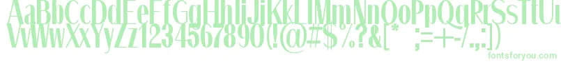 QuietStreets Font – Green Fonts on White Background