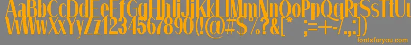QuietStreets Font – Orange Fonts on Gray Background