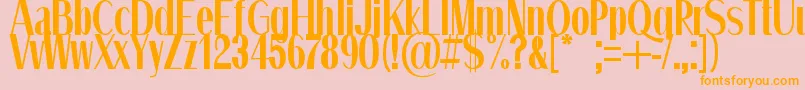 QuietStreets Font – Orange Fonts on Pink Background