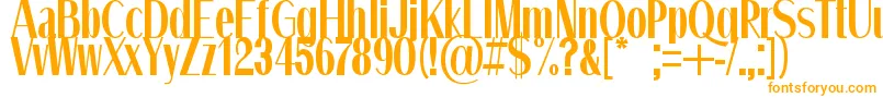 QuietStreets Font – Orange Fonts on White Background