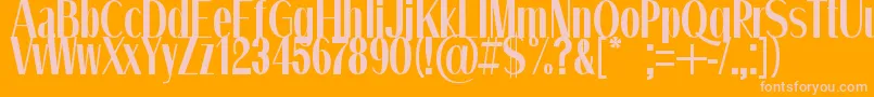 QuietStreets Font – Pink Fonts on Orange Background