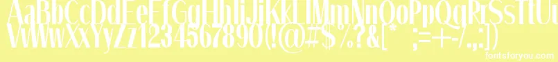 QuietStreets Font – White Fonts on Yellow Background