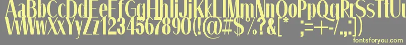 QuietStreets Font – Yellow Fonts on Gray Background