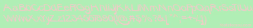 BigreddayNormal Font – Pink Fonts on Green Background