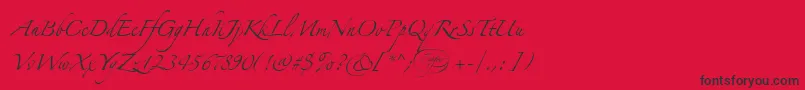 LinotypezapfinoOne Font – Black Fonts on Red Background