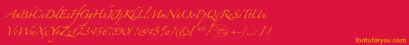 fuente LinotypezapfinoOne – Fuentes Naranjas Sobre Fondo Rojo
