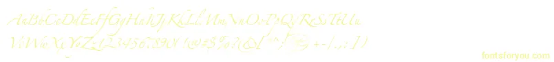 LinotypezapfinoOne Font – Yellow Fonts on White Background