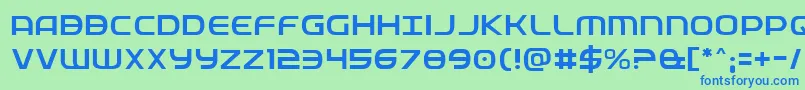 Fedservicelight Font – Blue Fonts on Green Background