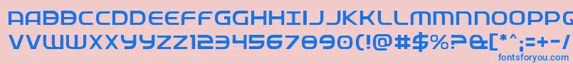 Fedservicelight Font – Blue Fonts on Pink Background