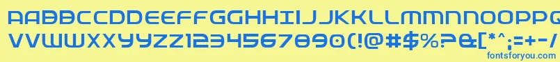 Fedservicelight Font – Blue Fonts on Yellow Background
