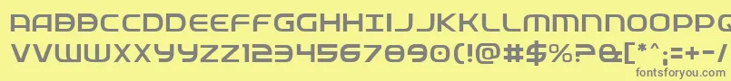 フォントFedservicelight – 黄色の背景に灰色の文字