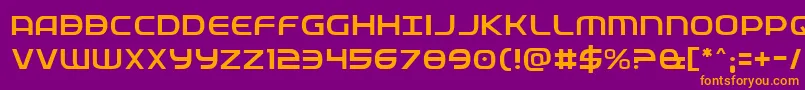 Fedservicelight Font – Orange Fonts on Purple Background