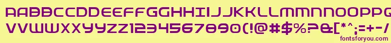 Шрифт Fedservicelight – фиолетовые шрифты на жёлтом фоне