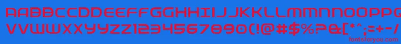 Fedservicelight Font – Red Fonts on Blue Background