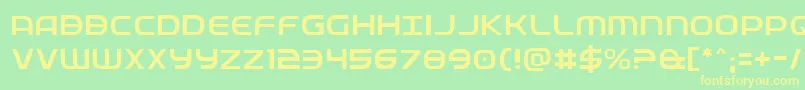 Fedservicelight Font – Yellow Fonts on Green Background
