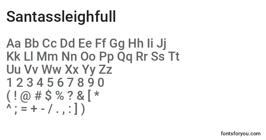 Schriftart Santassleighfull – Alphabet, Zahlen, spezielle Symbole