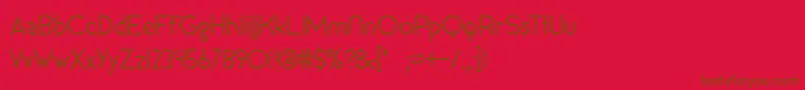 Kalos Font – Brown Fonts on Red Background