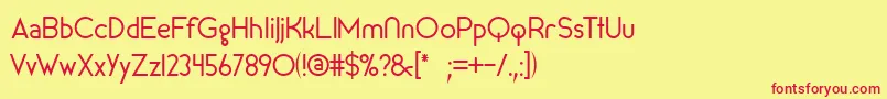 Kalos Font – Red Fonts on Yellow Background