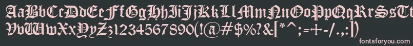 CyrillicGothNormal Font – Pink Fonts on Black Background