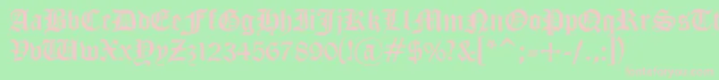 CyrillicGothNormal Font – Pink Fonts on Green Background