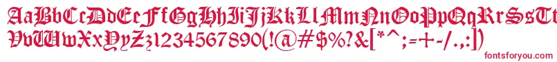 フォントCyrillicGothNormal – 白い背景に赤い文字