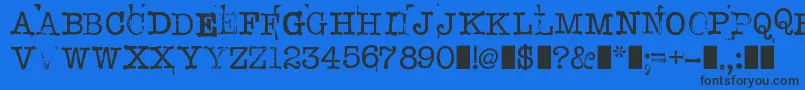 StampwriterKit Font – Black Fonts on Blue Background