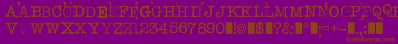 StampwriterKit Font – Brown Fonts on Purple Background