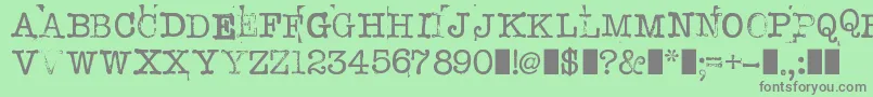 StampwriterKit Font – Gray Fonts on Green Background
