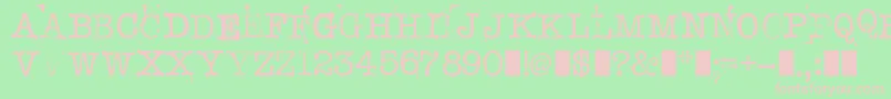 StampwriterKit Font – Pink Fonts on Green Background