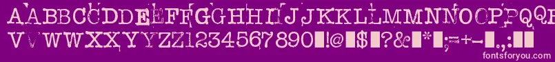StampwriterKit Font – Pink Fonts on Purple Background