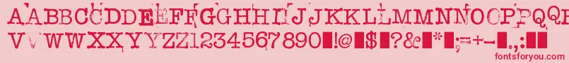 StampwriterKit Font – Red Fonts on Pink Background