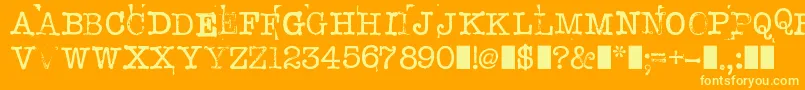 StampwriterKit Font – Yellow Fonts on Orange Background