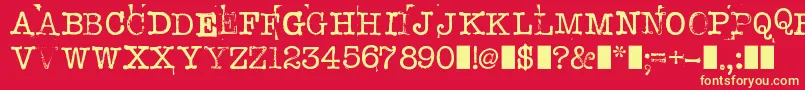 StampwriterKit Font – Yellow Fonts on Red Background