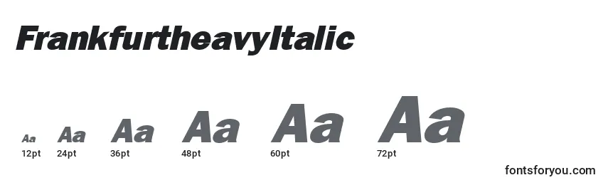 Размеры шрифта FrankfurtheavyItalic