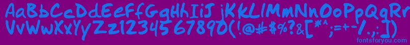 IDidThis-Schriftart – Blaue Schriften auf violettem Hintergrund