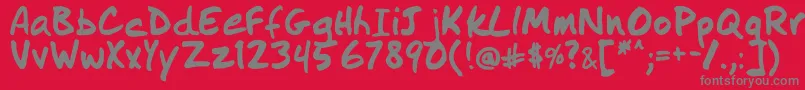 IDidThis Font – Gray Fonts on Red Background