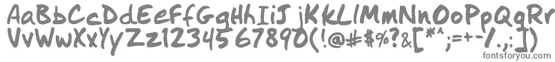 フォントIDidThis – 白い背景に灰色の文字
