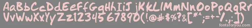 IDidThis-fontti – vaaleanpunaiset fontit harmaalla taustalla