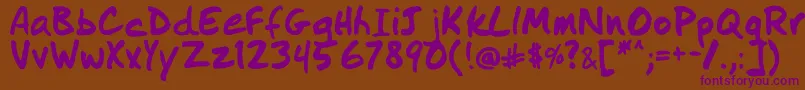 Шрифт IDidThis – фиолетовые шрифты на коричневом фоне
