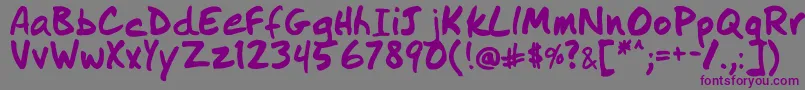 IDidThis Font – Purple Fonts on Gray Background