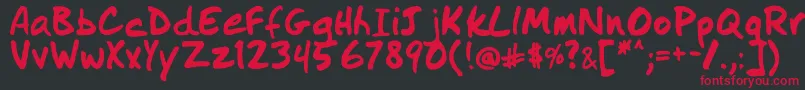 IDidThis Font – Red Fonts on Black Background