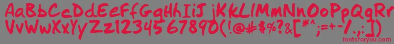 IDidThis Font – Red Fonts on Gray Background