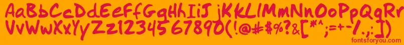 IDidThis Font – Red Fonts on Orange Background