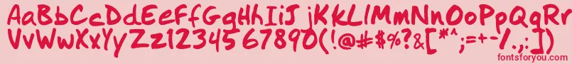 フォントIDidThis – ピンクの背景に赤い文字