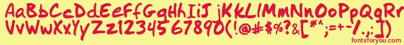 IDidThis Font – Red Fonts on Yellow Background