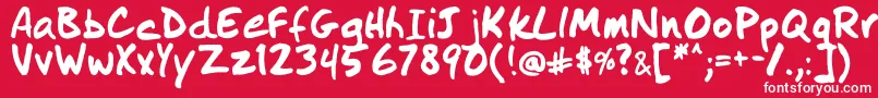 IDidThis Font – White Fonts on Red Background