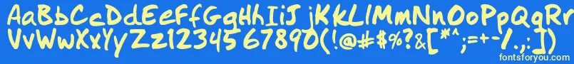 Шрифт IDidThis – жёлтые шрифты на синем фоне