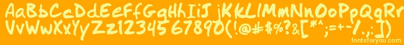 Шрифт IDidThis – жёлтые шрифты на оранжевом фоне